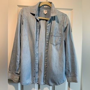 J. Crew Chambray/Denim Button-Up